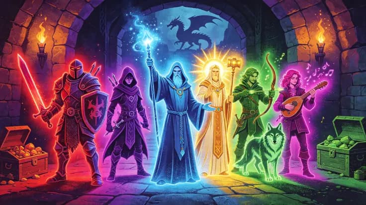 D&D Class Quiz tool illustration