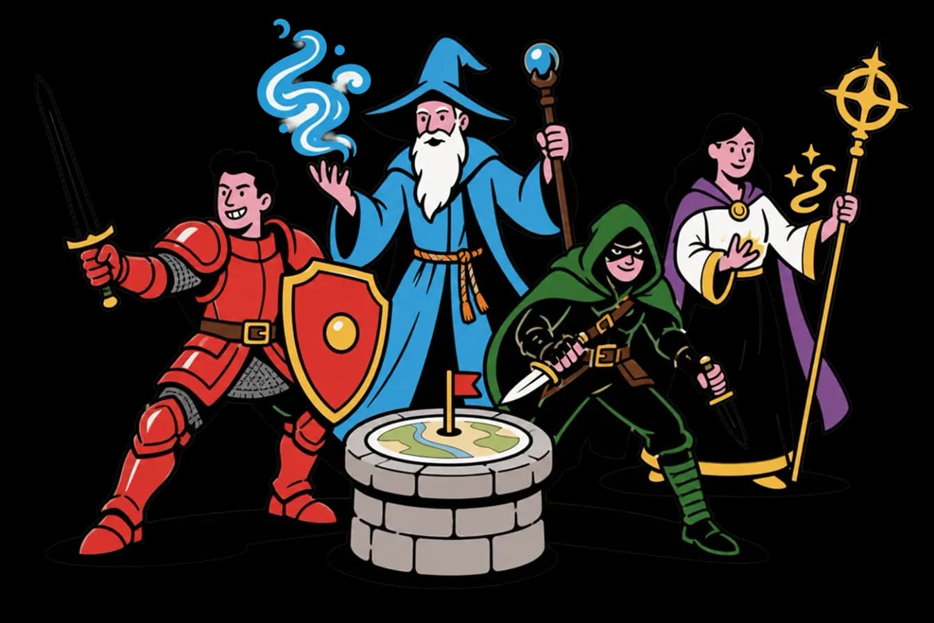 D&D Class Quiz character quiz illustration