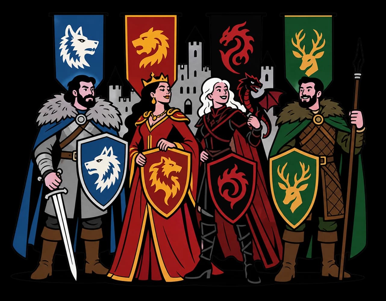 Game of Thrones House Quiz character quiz illustration