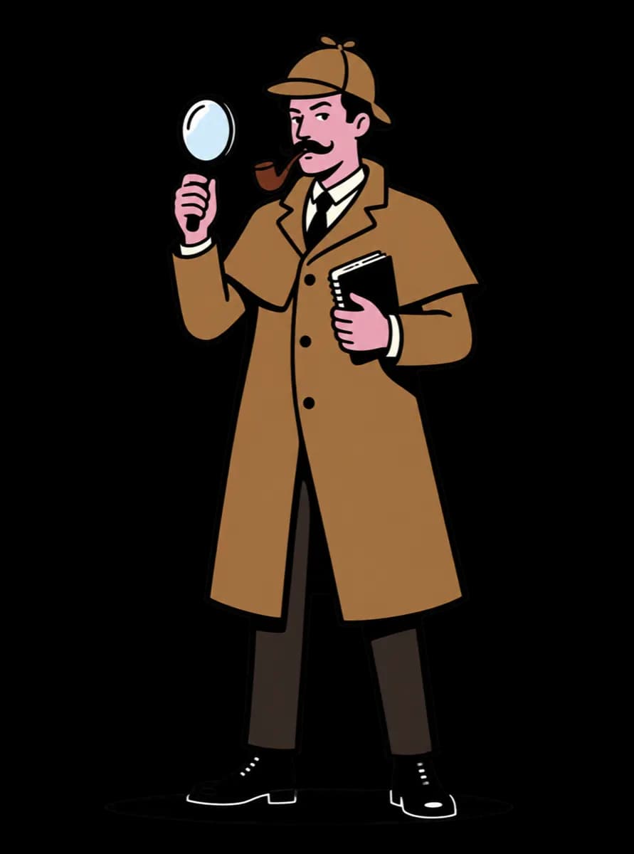 Sherlock Holmes Quiz character quiz illustration