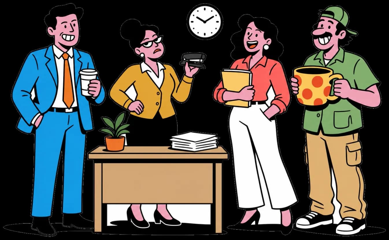 The Office Character Quiz character quiz illustration