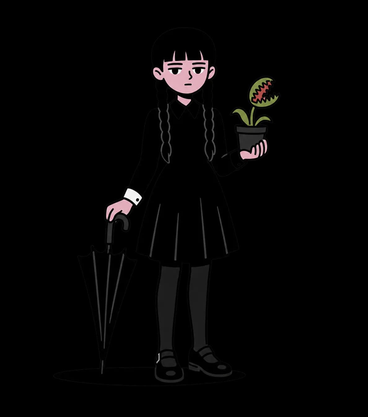 Wednesday Character Quiz character quiz illustration